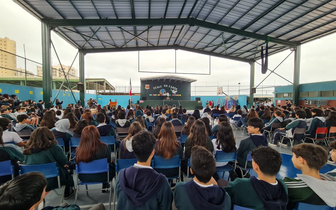 Acto Cívico del mes de agosto en el Colegio Hispano Británico: «Día Escolar por la Paz y la No Violencia»