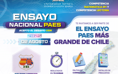 Estudiantes del Colegio Hispano Británico participaron en el 15° Ensayo Nacional PAES USM